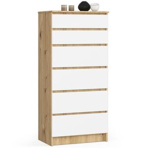 RAUMHIRSCH FURNITURE KOMODA Dub Artisan, biela 130/60/40 vyobraziť