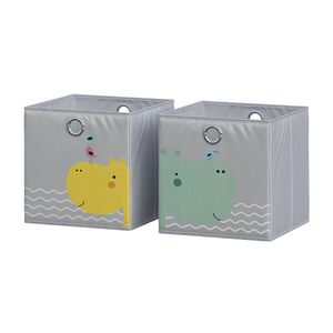 Vicco SKLADACÍ BOX Sivá (medveď a hroch) 30 x 30 cm (motív medveďa a hrocha) vyobraziť