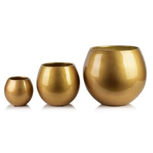 Mondex KVETINÁČ Neva 3dielna sada Gold 42, 5/42, 5/39 cm Keramický vyobraziť