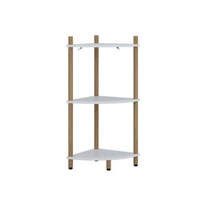 Vicco ROHOVÁ POLICA Bivio Biela/borová 29 x 72 cm s 3 úložnými priehradkami vyobraziť