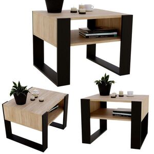 CraftPAK KONZOLOVÝ STOLÍK z drevotriesky, obdĺžnikový, stabilný, dub Sonoma 45/53, 6/65 cm vyobraziť
