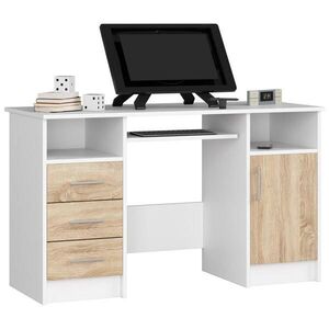 RAUMHIRSCH FURNITURE PÍSACÍ STÔL Biela, dub Sonoma 74/124/52 vyobraziť