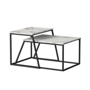 Vicco SÚPRAVA KONFERENČNÉHO STOLÍKA Myra Čierna/mramorová-biela 60 x 50 cm 2 diely vyobraziť