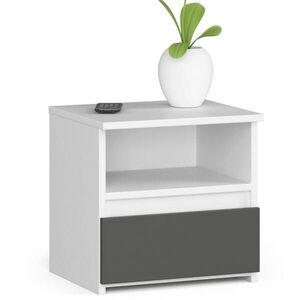 RAUMHIRSCH FURNITURE NOČNÝ STOLÍK Biela, grafitovo šedá 40/40/35 vyobraziť