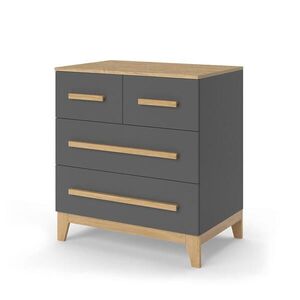 VitaliSpa KOMODA Malia Šedá 80 x 88 cm so 4 zásuvkami vyobraziť