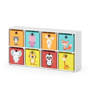 Vicco DETSKÁ POLICA Scutum biely 143 x 72 cm s 8 skladacími boxmi vyobraziť
