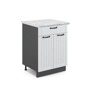 Vicco KUCHYNSKÁ SPODNÁ SKRINKA Fame-Line Biely vidiecky dom 60 cm so zásuvkou, AP mramor vyobraziť