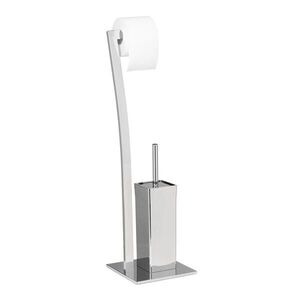 Relaxdays SÚPRAVA Strieborná nehrdzavejúca oceľ na WC s držiakom papiera 71 cm vyobraziť