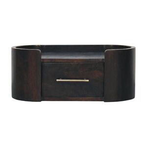 Artisan Furniture NOČNÝ stolík s povrchovou úpravou Velvet Mocha, 1 zásuvka, horná priehradka, tmavohnedý vyobraziť