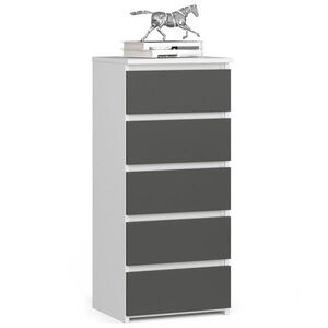 RAUMHIRSCH FURNITURE KOMODA Biela, grafitovo šedá 92/40/35 vyobraziť