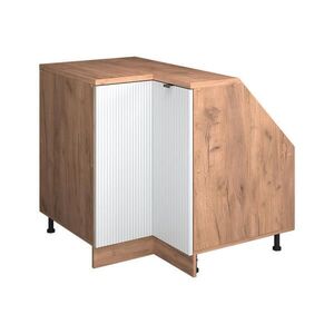 Vicco ROHOVÁ KUCHYNSKÁ SKRIŇA PRE ŠIKMÉ STRECHY R-Line Biele zvlnenie 75.6 cm s 1 dverami, korpus skrine hĺbka 60 cm vyobraziť