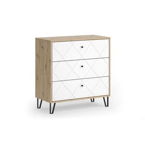 Vicco KOMODA Nizza Remeselný dub 80.2 x 82.6 cm s 3 zásuvkami vyobraziť