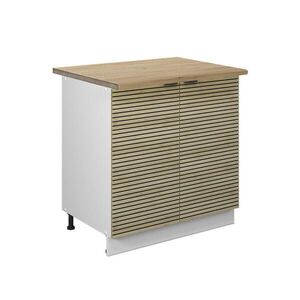 Vicco KUCHYNSKÁ SPODNÁ SKRINKA Fame-Line, Dubový panel/biely, 80 cm Goldkraft tammi työtaso vyobraziť