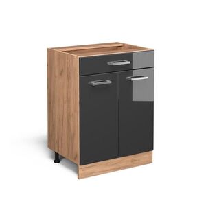 Vicco KUCHYNSKÁ SPODNÁ SKRINKA R-Line Antracit vysoký lesk 60 cm so zásuvkou, bez pracovnej dosky vyobraziť