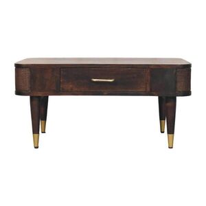 Artisan Furniture STÔL s povrchovou úpravou Velvet Mocha, 1 zásuvka, tmavohnedý vyobraziť