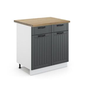 Vicco KUCHYNSKÁ SPODNÁ SKRINKA Fame-Line Antracitový vidiecky dom 80 cm , AP Oak vyobraziť