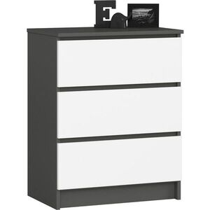 RAUMHIRSCH FURNITURE KOMODA grafitovo šedá, biela 77/60/40 vyobraziť