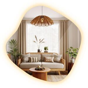 TULUP ZRKADLO Dizajnové 67x67, 6 cm LED 3000K teplé svetlo vyobraziť
