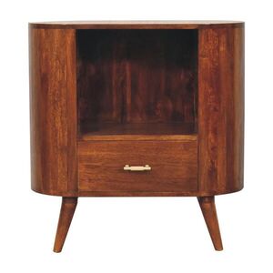 Artisan Furniture SKRINKA Cortez T-Bar Chestnut, 1 zásuvka a otvorená priehradka, tmavohnedá vyobraziť