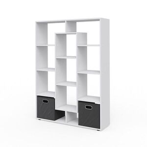 Vicco OTOČNÁ POLICA biely 107.2 x 143 cm s 2 skladacími boxmi vyobraziť