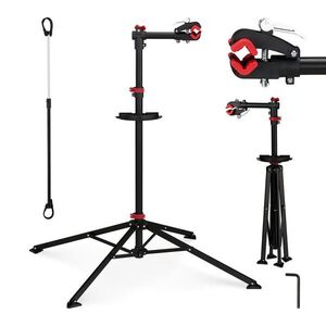 Relaxdays STOJAN na bicykel čierna červená 30 kg vyobraziť