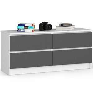 RAUMHIRSCH FURNITURE KOMODA Biela, grafitovo šedá 55/120/40 vyobraziť