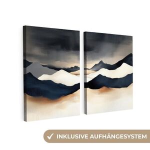 MuchoWow 2-DIELNA sada Krajina - abstraktné - moderné 100x70 cm vyobraziť