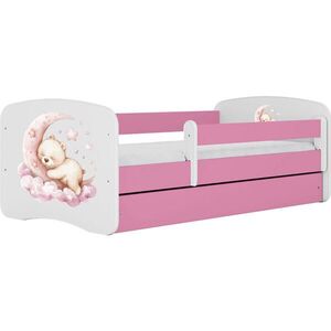 WFL GROUP KINDERBETT Emily mit Schublade und Matratze, Rosa 80x180 cm vyobraziť