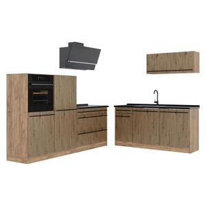 Vicco KUCHYNKA R-Line, Remeselný dub/Dub Goldkraft, 220 cm bez pracovnej dosky vyobraziť