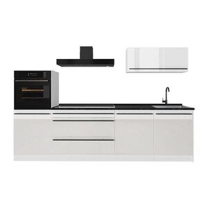 Vicco KUCHYNKA R-Line, Biely vysoký lesk/biely, 280 cm antrasiitti työtaso vyobraziť