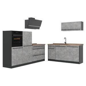 Vicco KUCHYNKA R-Line, betón/antracitová, 220 cm Goldkraft tammi työtaso vyobraziť