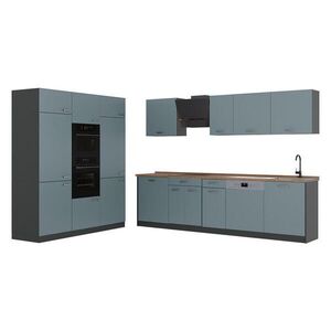 Vicco KUCHYNKA R-Line, Modrošedá/Dub Goldkraft, 180 cm bez pracovnej dosky vyobraziť