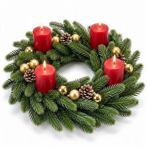 Relaxdays VENIEC zelený adventný umelý PE vstrekovanie 60 cm vyobraziť