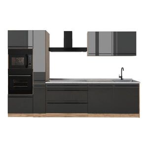 Vicco KUCHYNKA R-Line, Antracit vysoký lesk/Dub Goldkraft, 310 cm Marmori työtaso vyobraziť