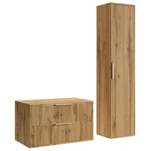 Badplaats SET KÚPEĽŇOVÉHO NÁBYTKU Rimini 2-dielny dub - 80 x 46 x 46 cm vyobraziť