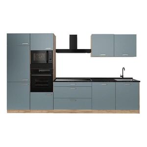 Vicco KUCHYNKA R-Line, Modrošedá/Dub Goldkraft, 340 cm bez pracovnej dosky vyobraziť