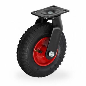 Relaxdays KOLIESKO Čierna Červená s nafukovacou pneumatikou 120 kg vyobraziť