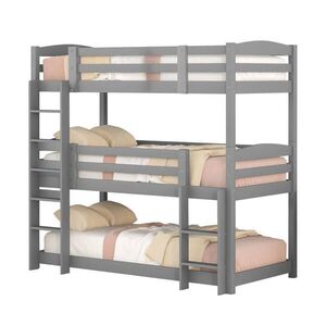 Modenvie POSCHODOVÁ posteľ pre 3 osoby, 90/200 cm, borovica a MDF, sivá vyobraziť