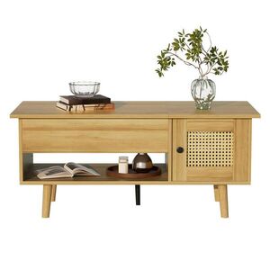 Flora Grace KONFERENČNÝ stolík s výklopnou doskou 103/50 cm, drevený dekor s čiernymi detailmi vyobraziť