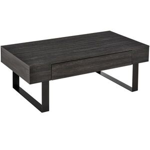 Flora Grace KONFERENČNÝ stolík 110/60 cm antracit s policami a zásuvkou vyobraziť