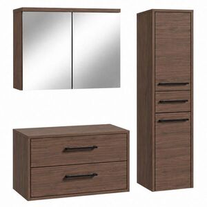 Badplaats SET KÚPEĽŇOVÉHO NÁBYTKU Florence 3-dielny hnedý orech - 80 x 46 x 46 cm vyobraziť