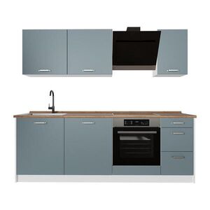 Vicco KUCHYNKA R-Line, Modrošedá/biely, 220 cm Goldkraft tammi työtaso vyobraziť