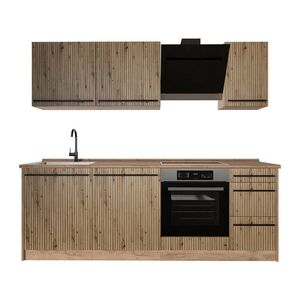 Vicco KUCHYNKA R-Line, Remeselný dub/Dub Goldkraft, 220 cm Goldkraft tammi työtaso vyobraziť