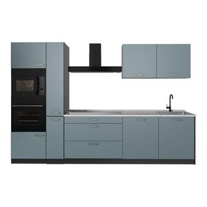 Vicco KUCHYNKA R-Line, Modrošedá/antracitová, 310 cm Marmori työtaso vyobraziť