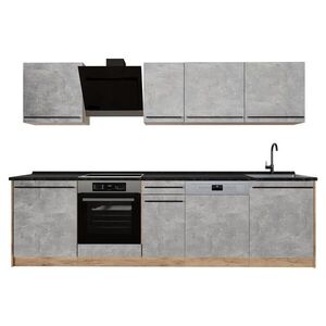 Vicco KUCHYNKA R-Line, betón/Dub Goldkraft, 280 cm bez pracovnej dosky vyobraziť