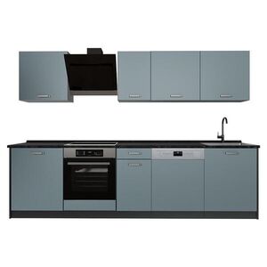 Vicco KUCHYNKA R-Line, Modrošedá/antracitová, 280 cm antrasiitti työtaso vyobraziť