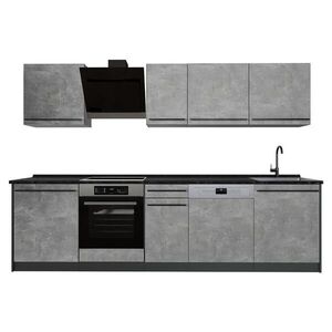 Vicco KUCHYNKA R-Line, betón/antracitová, 280 cm antrasiitti työtaso vyobraziť