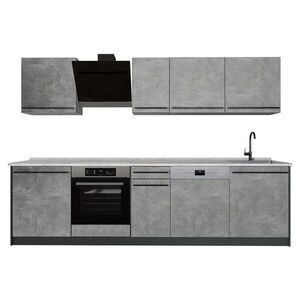 Vicco KUCHYNKA R-Line, betón/antracitová, 280 cm Marmori työtaso vyobraziť
