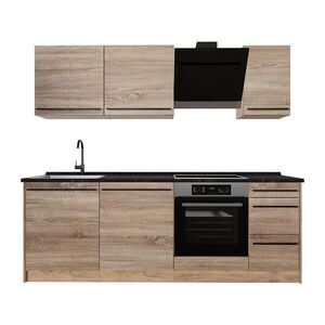 Vicco KUCHYNKA R-Line, Sonoma/Dub Goldkraft, 220 cm bez pracovnej dosky vyobraziť
