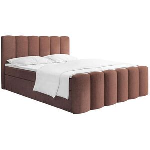 WFL GROUP BOXSPRING POSTEĽ Serenity s Úložným Priestorom – Terakotová ženilka – 160x200 cm – Taštičkový Matrac H4 a Penový Topper vyobraziť